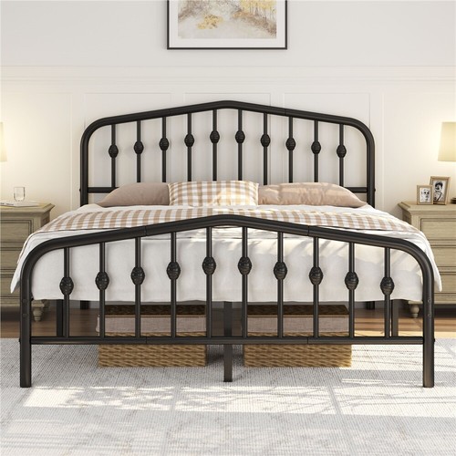 Metal bed frame with - frame,