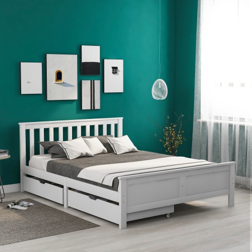 Wooden solid white pine - white,