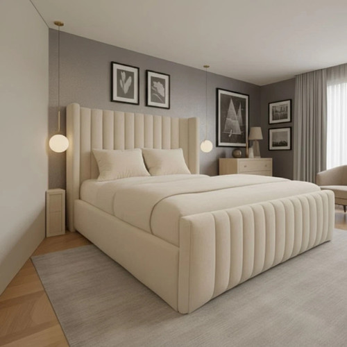 Winged panel bed frame plush - winged,