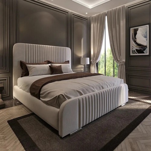 Ottoman bed plush velvet - plush, divan