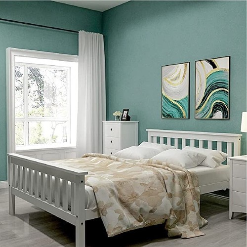 Solid 4ft wooden bed - solid, frame