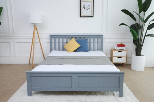 Grey wooden bed frame - grey,
