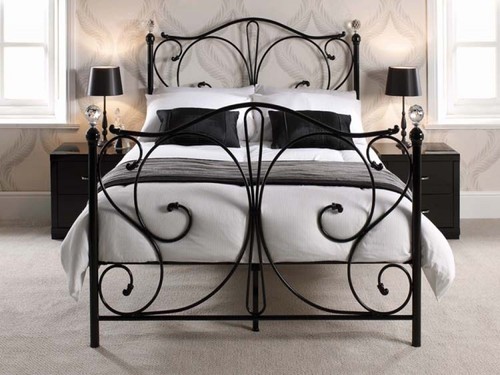 4ft6 double metal bed frame - 4ft6,