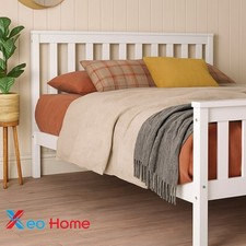 Wooden Bed Frame with Mattress